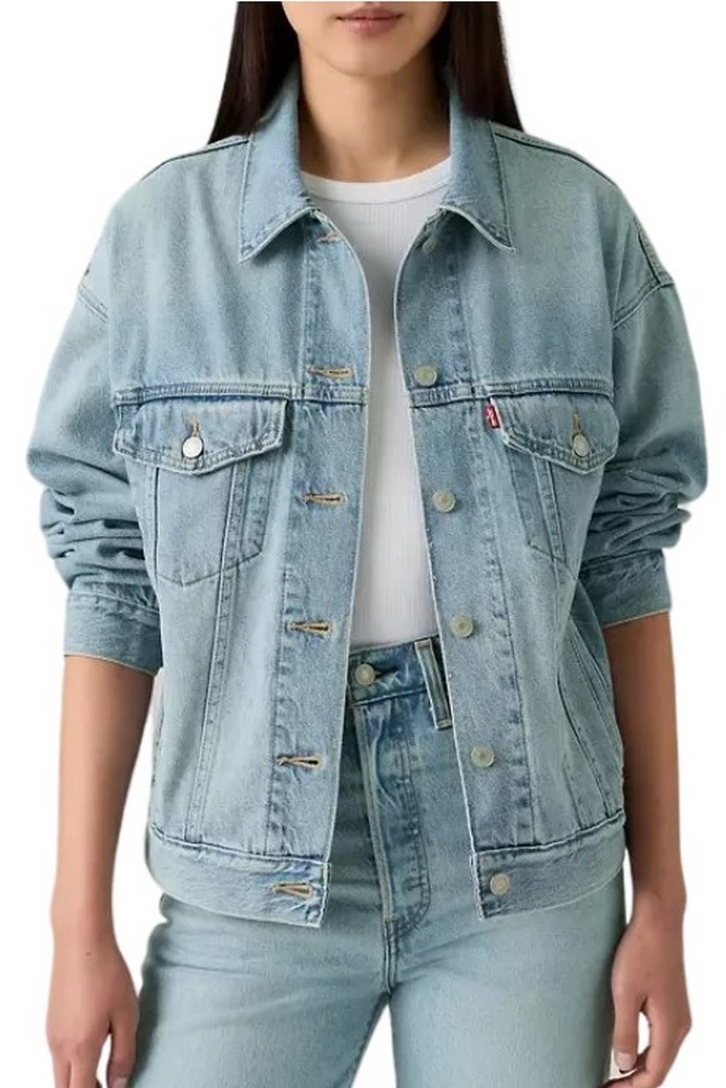 LEVIS® 90S TRUCKER LIGHT WORN IN ΤΖΙΝ ΜΠΟΥΦΑΝ ΓΥΝΑΙΚΕΙΟ LIGHT INDIGO