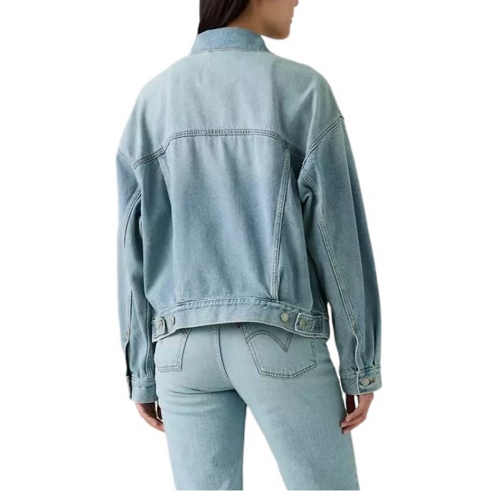 LEVIS® 90S TRUCKER LIGHT WORN IN ΤΖΙΝ ΜΠΟΥΦΑΝ ΓΥΝΑΙΚΕΙΟ LIGHT INDIGO