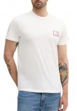 TOMMY JEANS SLIM POP COLOR FLAG TEE T-SHIRT ΜΠΛΟΥΖΑ ΑΝΔΡΙΚΗ OFF WHITE