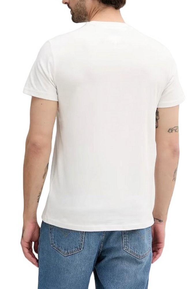 TOMMY JEANS SLIM POP COLOR FLAG TEE T-SHIRT ΜΠΛΟΥΖΑ ΑΝΔΡΙΚΗ OFF WHITE