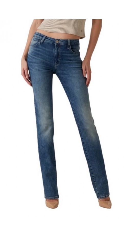 GUESS SEXY STRAIGHT ΠΑΝΤΕΛΟΝΙ ΓΥΝΑΙΚΕΙΟ BLUΕ DENIM