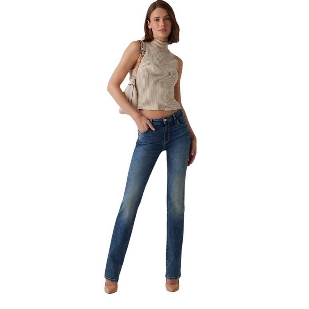 GUESS SEXY STRAIGHT ΠΑΝΤΕΛΟΝΙ ΓΥΝΑΙΚΕΙΟ BLUΕ DENIM