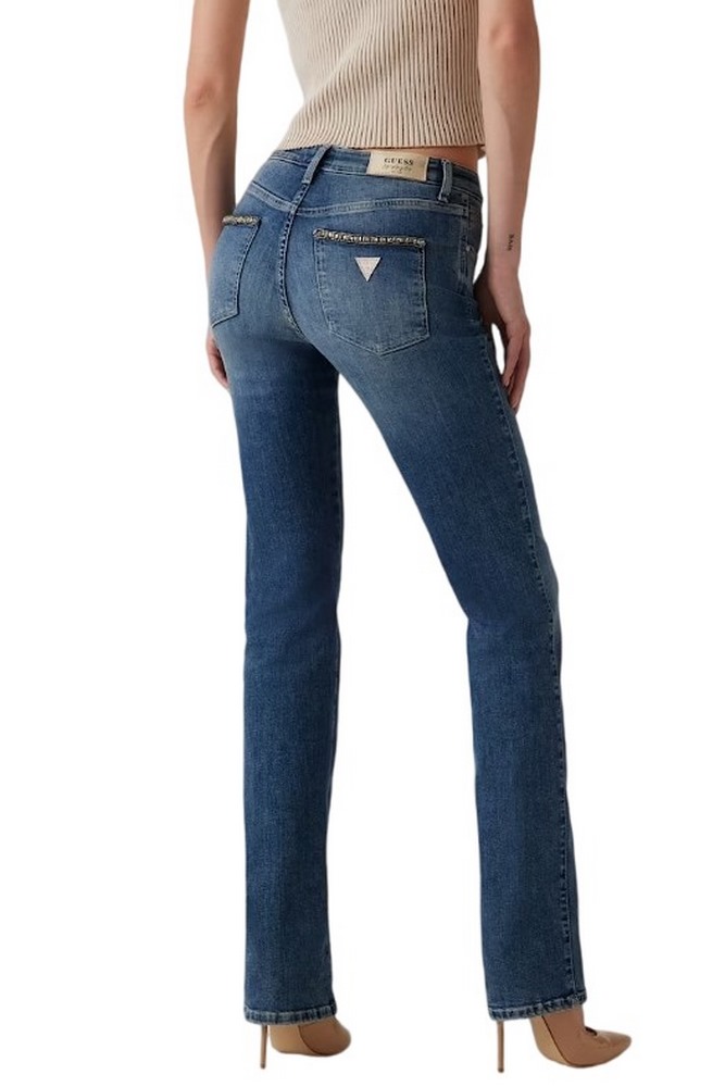 GUESS SEXY STRAIGHT ΠΑΝΤΕΛΟΝΙ ΓΥΝΑΙΚΕΙΟ BLUΕ DENIM