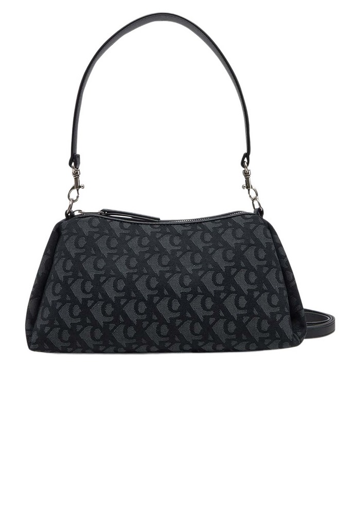 CALVIN KLEIN DROP MONOGRAM SM SHOULDER BAG ΤΣΑΝΤΑ ΓΥΝΑΙΚΕΙΑ BLACK