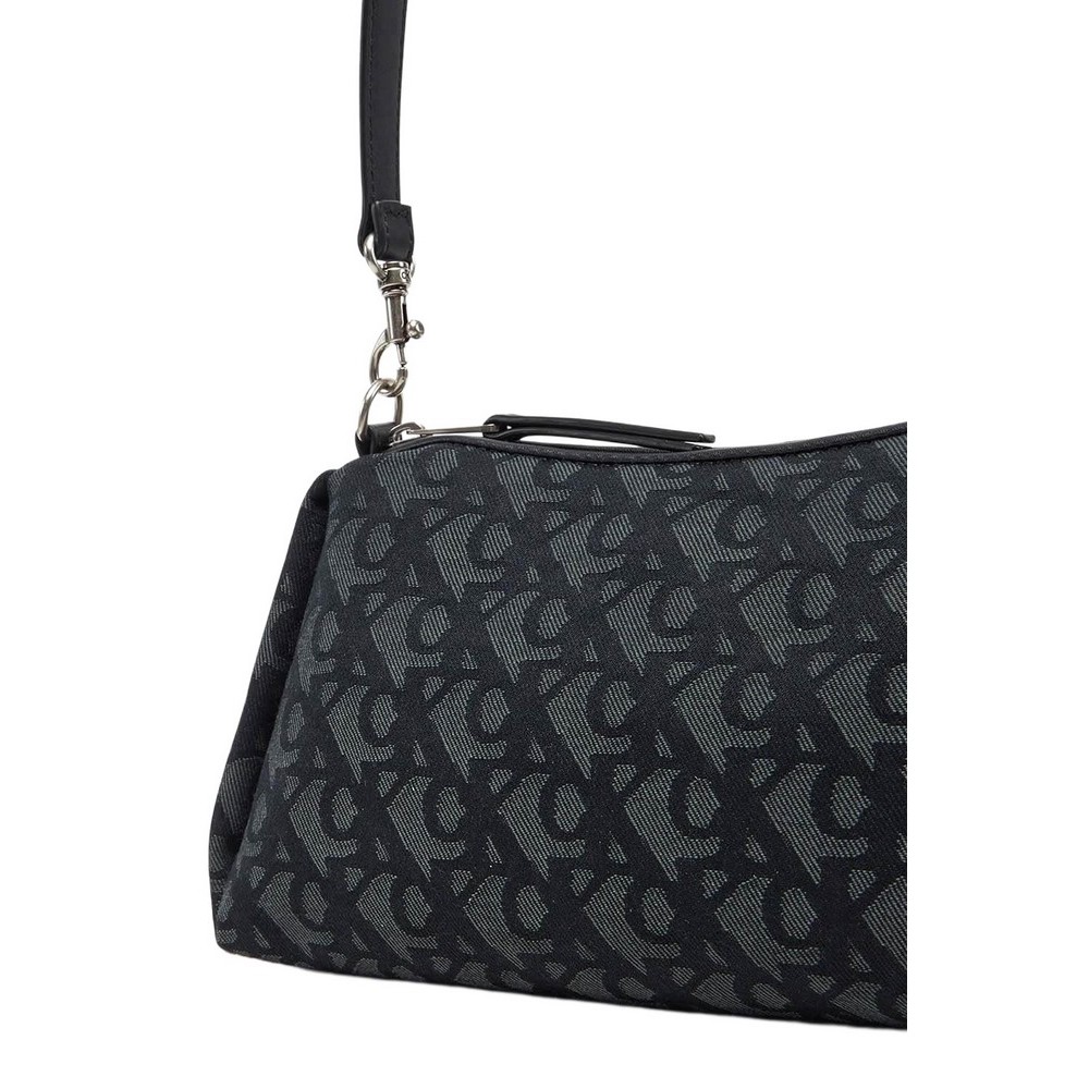 CALVIN KLEIN DROP MONOGRAM SM SHOULDER BAG ΤΣΑΝΤΑ ΓΥΝΑΙΚΕΙΑ BLACK