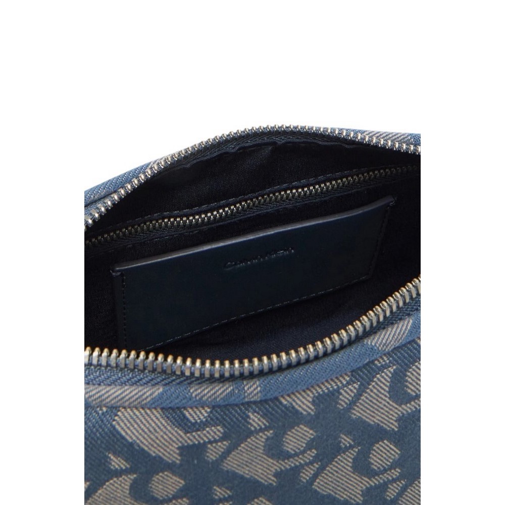 CALVIN KLEIN DROP MONOGRAM SM SHOULDER BAG ΤΣΑΝΤΑ ΓΥΝΑΙΚΕΙΑ INDIGO
