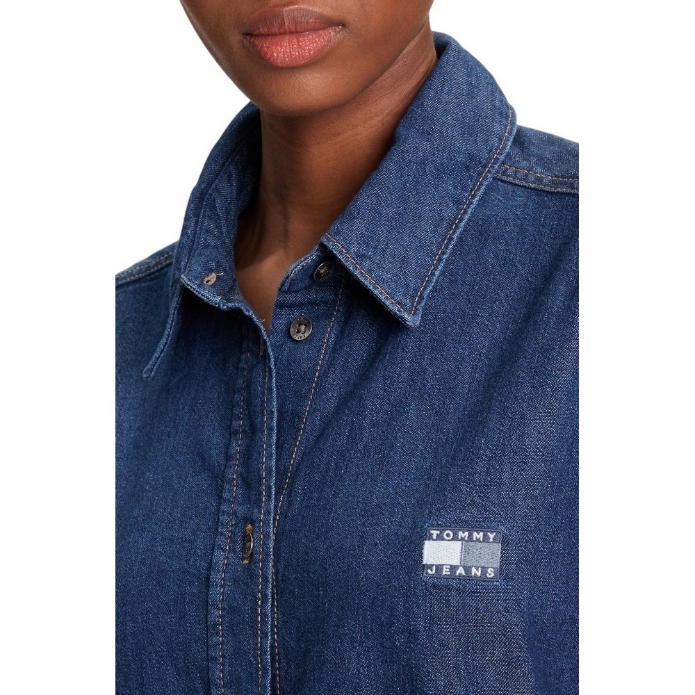 TOMMY JEANS RELAXED SHIRT DRESS ΦΟΡΕΜΑ ΓΥΝΑΙΚΕΙΟ BLUΕ DENIM