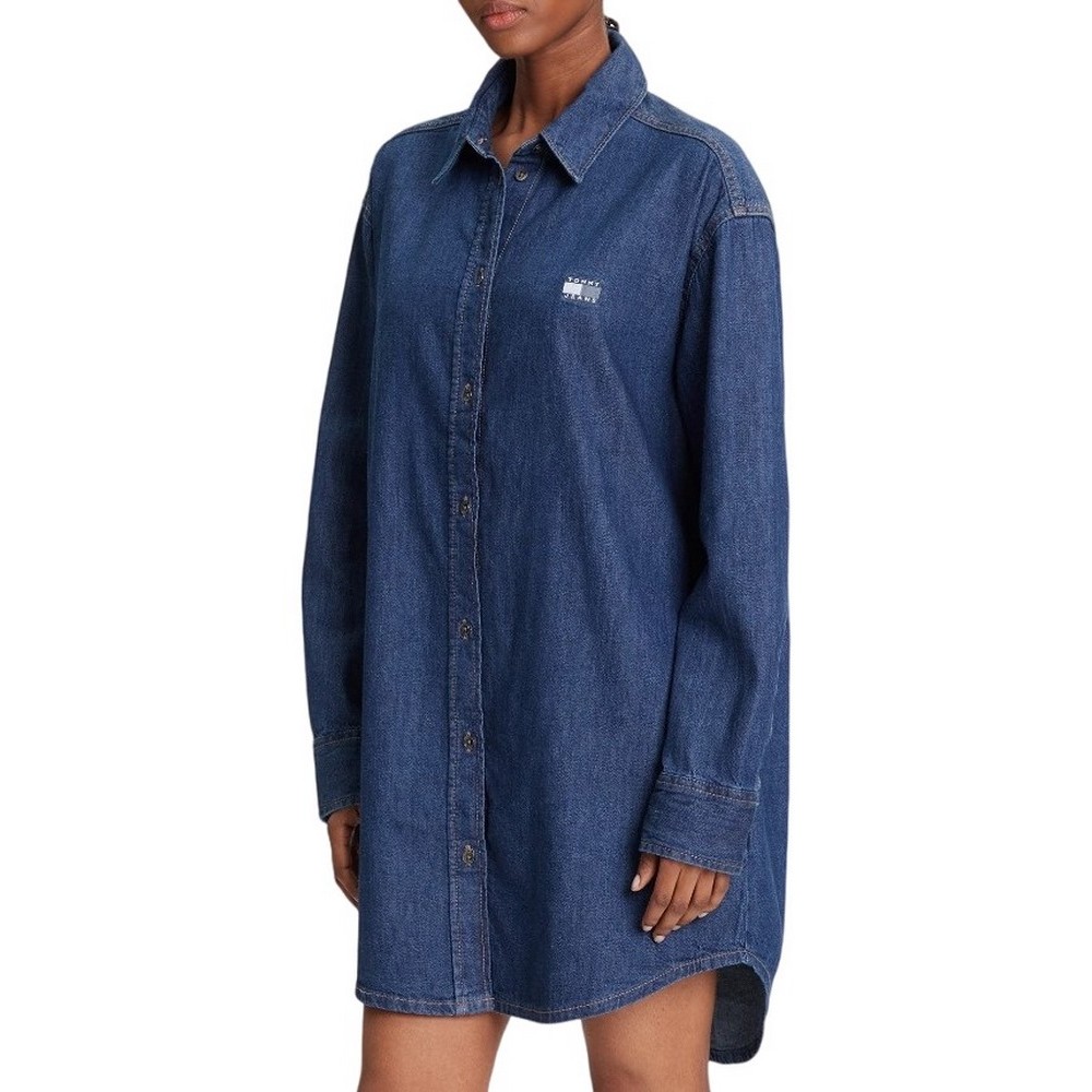 TOMMY JEANS RELAXED SHIRT DRESS ΦΟΡΕΜΑ ΓΥΝΑΙΚΕΙΟ BLUΕ DENIM