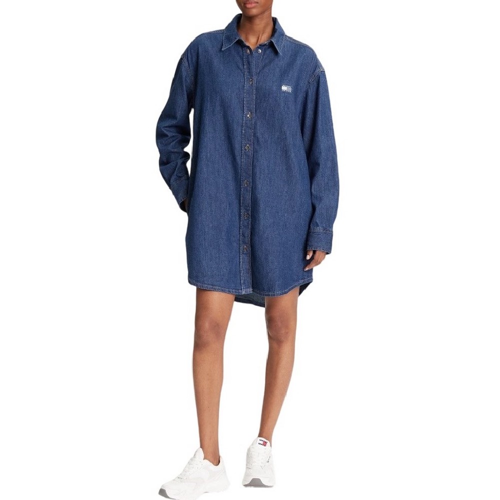 TOMMY JEANS RELAXED SHIRT DRESS ΦΟΡΕΜΑ ΓΥΝΑΙΚΕΙΟ BLUΕ DENIM