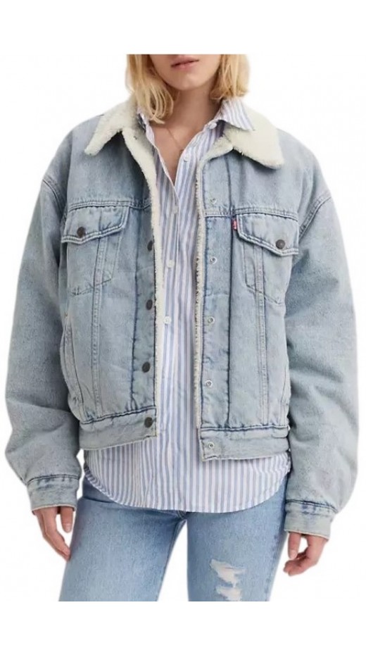LEVIS® 90S SHERPA TRUCKER ΜΠΟΥΦΑΝ ΓΥΝΑΙΚΕΙΟ BLUΕ DENIM