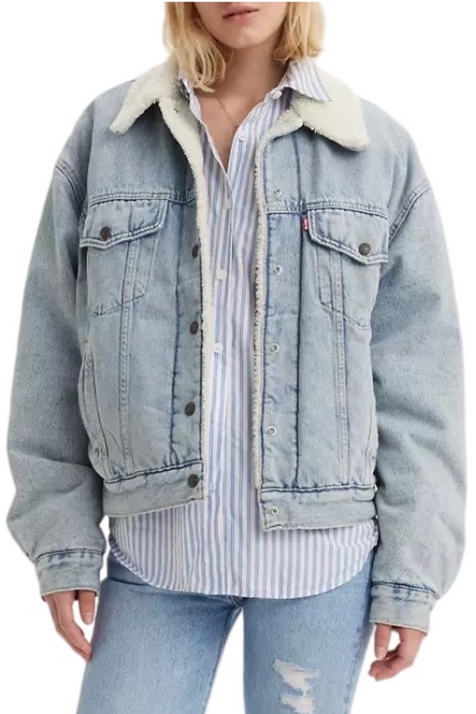 LEVIS® 90S SHERPA TRUCKER ΜΠΟΥΦΑΝ ΓΥΝΑΙΚΕΙΟ BLUΕ DENIM