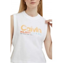 CALVIN KLEIN JEANS COLORFUL ARTWORK MUSCLE TEE ΜΠΛΟΥΖΑ ΓΥΝΑΙΚΕΙΑ WHITE