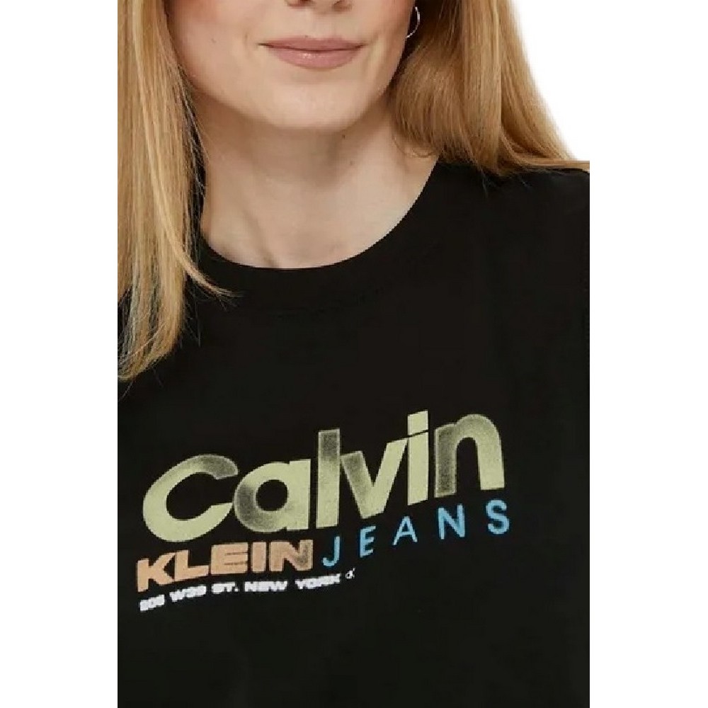 CALVIN KLEIN JEANS COLORFUL ARTWORK MUSCLE TEE ΜΠΛΟΥΖΑ ΓΥΝΑΙΚΕΙΑ BLACK