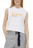 CALVIN KLEIN JEANS COLORFUL ARTWORK MUSCLE TEE ΜΠΛΟΥΖΑ ΓΥΝΑΙΚΕΙΑ WHITE