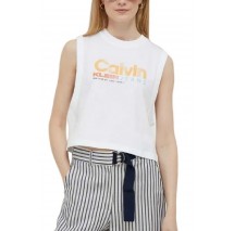 CALVIN KLEIN JEANS COLORFUL ARTWORK MUSCLE TEE ΜΠΛΟΥΖΑ ΓΥΝΑΙΚΕΙΑ WHITE