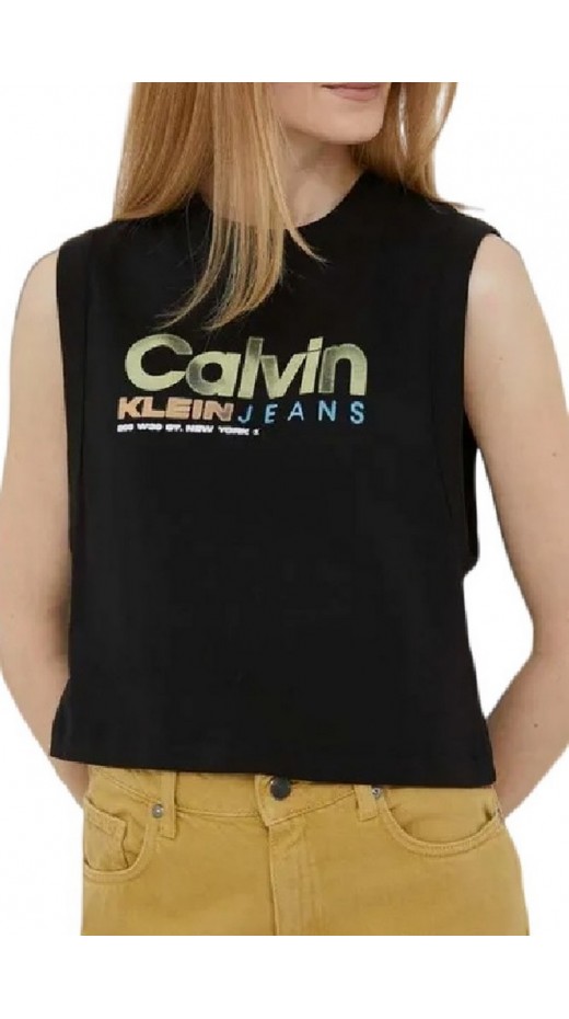 CALVIN KLEIN JEANS COLORFUL ARTWORK MUSCLE TEE ΜΠΛΟΥΖΑ ΓΥΝΑΙΚΕΙΑ BLACK