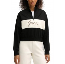 GUESS FABIA HALF-ZIP SWEATSHIRT ΦΟΥΤΕΡ ΜΠΛΟΥΖΑ ΓΥΝΑΙΚΕΙΑ BLACK