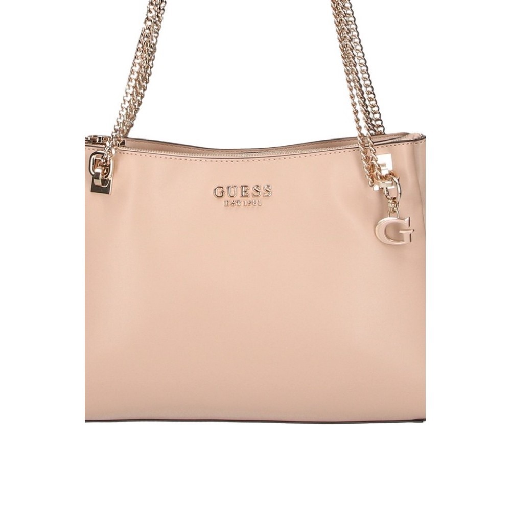 GUESS ELIETTE GIRLFRIEND CARRYALL ΤΣΑΝΤΑ ΓΥΝΑΙΚΕΙΑ BEIGE