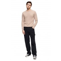 SUPERDRY ESSENTIAL CREW JUMPER ΜΠΛΟΥΖΑ ΠΛΕΚΤΗ ΑΝΔΡΙΚΗ BROWN