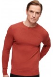 SUPERDRY ESSENTIAL CREW JUMPER ΜΠΛΟΥΖΑ ΠΛΕΚΤΗ ΑΝΔΡΙΚΗ ORANGE