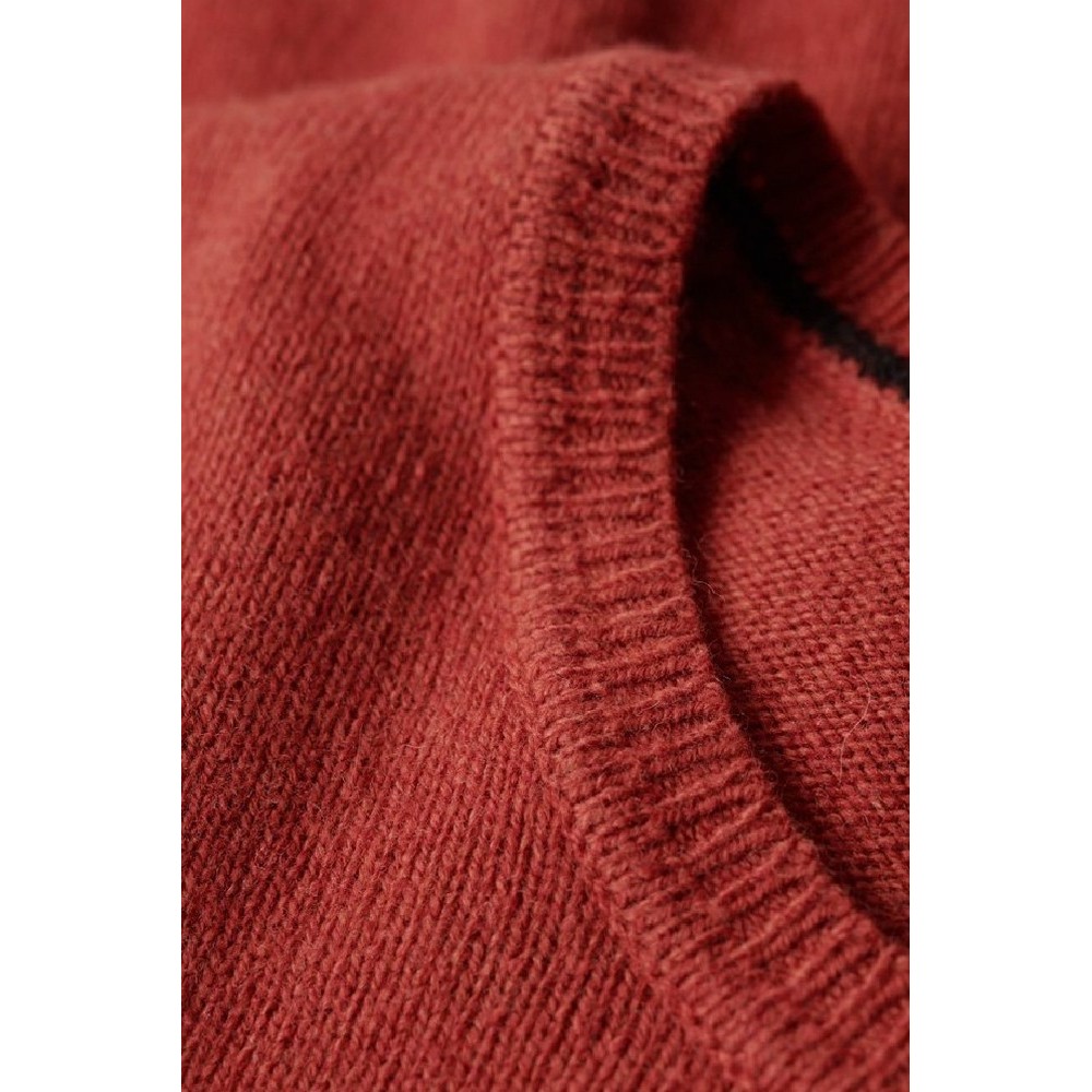 SUPERDRY ESSENTIAL CREW JUMPER ΜΠΛΟΥΖΑ ΠΛΕΚΤΗ ΑΝΔΡΙΚΗ ORANGE