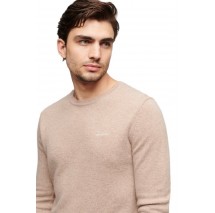 SUPERDRY ESSENTIAL CREW JUMPER ΜΠΛΟΥΖΑ ΠΛΕΚΤΗ ΑΝΔΡΙΚΗ BROWN