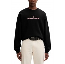 GUESS JEANS ACTIVE LOGO CREWNECK ΦΟΥΤΕΡ ΜΠΛΟΥΖΑ ΑΝΔΡΙΚΗ BLACK