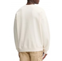 GUESS JEANS ACTIVE LOGO CREWNECK ΦΟΥΤΕΡ ΜΠΛΟΥΖΑ ΑΝΔΡΙΚΗ OFF WHITE