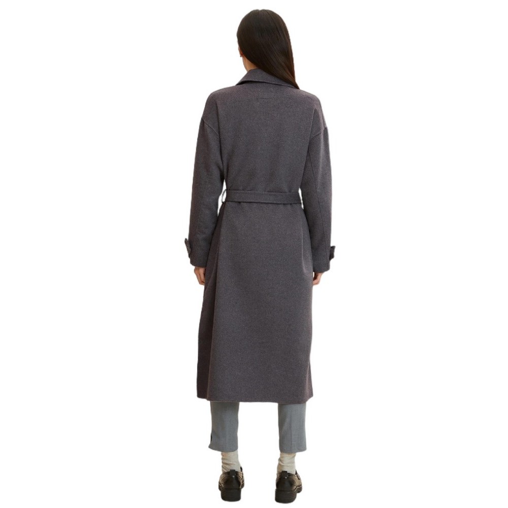 TOM TAILOR BELTED LONG ΠΑΛΤΟ ΓΥΝΑΙΚΕΙΟ DARK GREY