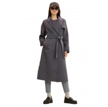 TOM TAILOR BELTED LONG ΠΑΛΤΟ ΓΥΝΑΙΚΕΙΟ DARK GREY