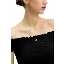 TOMMY JEANS CRP SMOCK TOP ΤΟΠ ΓΥΝΑΙΚΕΙΟ BLACK