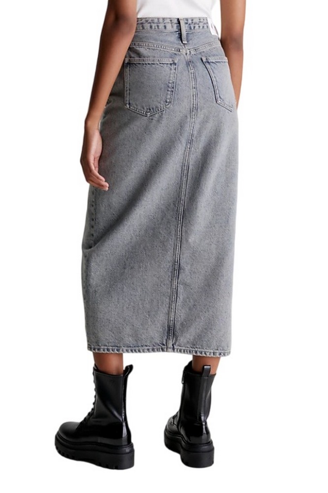 CALVIN KLEIN JEANS FRONT SPLIT MAXI DENIM SKIRT ΦΟΥΣΤΑ ΓΥΝΑΙΚΕΙΑ BLUΕ DENIM