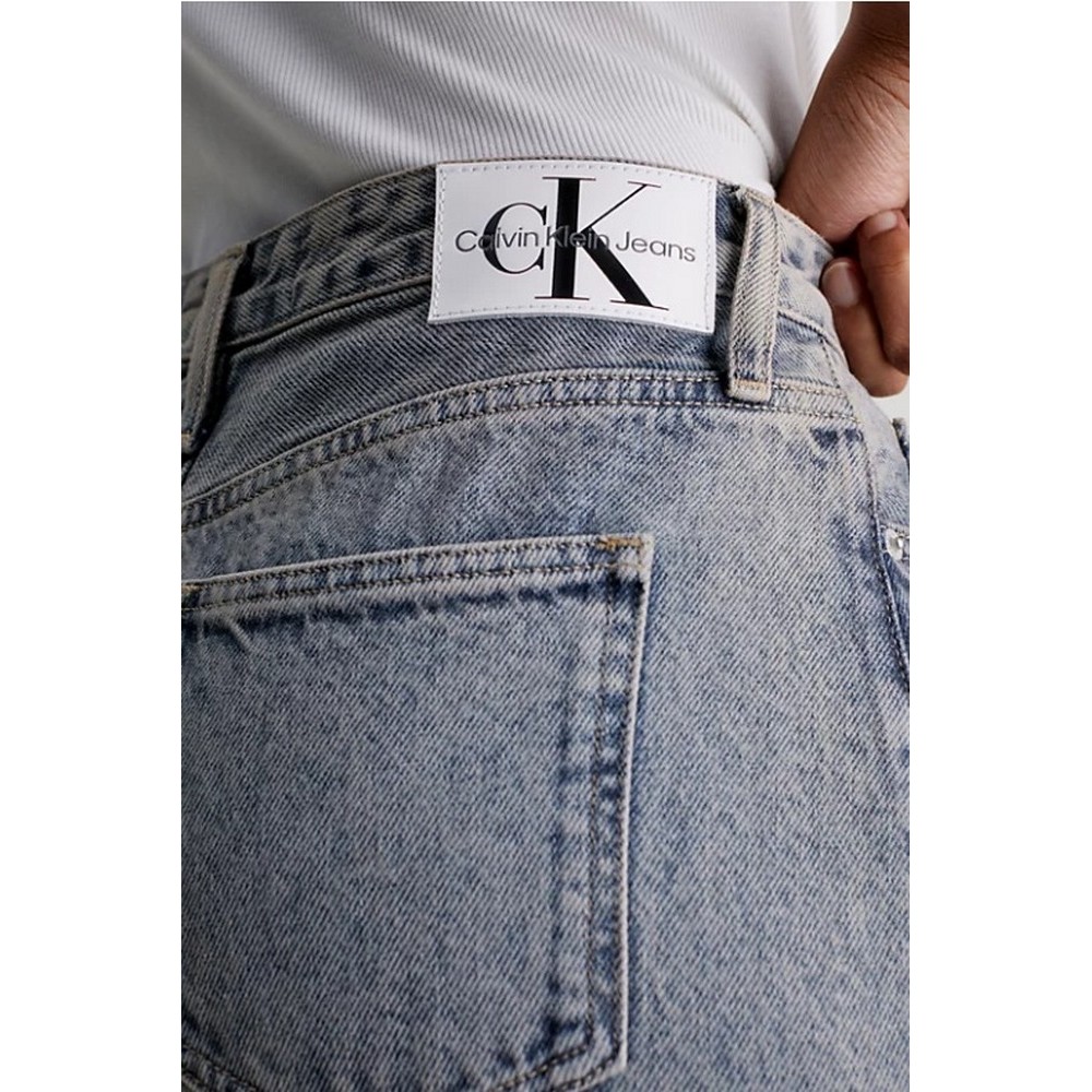 CALVIN KLEIN JEANS FRONT SPLIT MAXI DENIM SKIRT ΦΟΥΣΤΑ ΓΥΝΑΙΚΕΙΑ BLUΕ DENIM