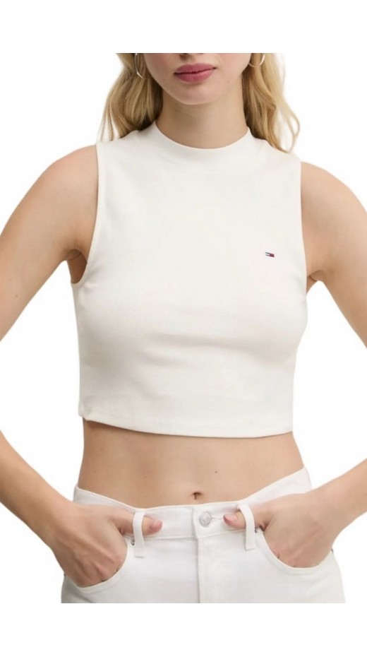 TOMMY JEANS SLIM MOCK NECK ΤΟΠ ΓΥΝΑΙΚΕΙΟ WHITE
