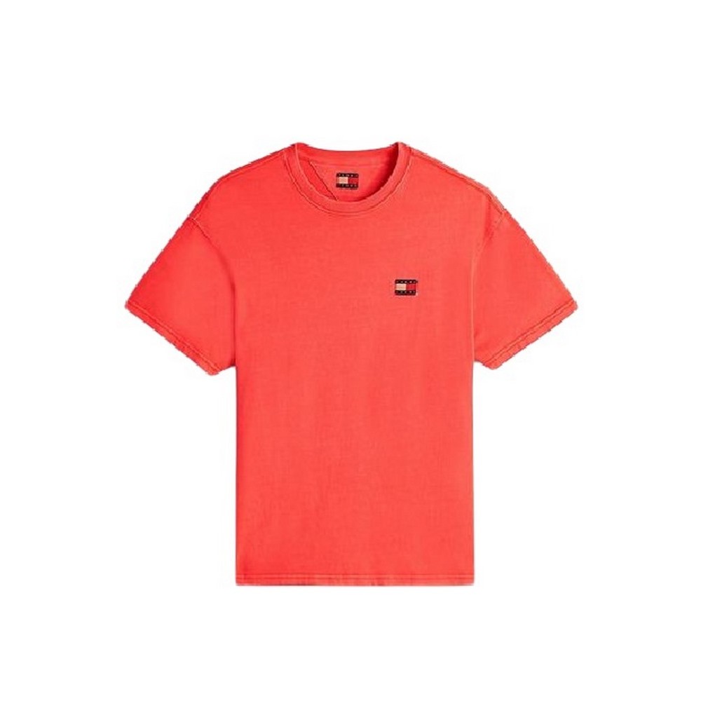 TOMMY JEANS RLX  LABEL TEE T-SHIRT ΜΠΛΟΥΖΑ ΑΝΔΡΙΚΗ ORANGE