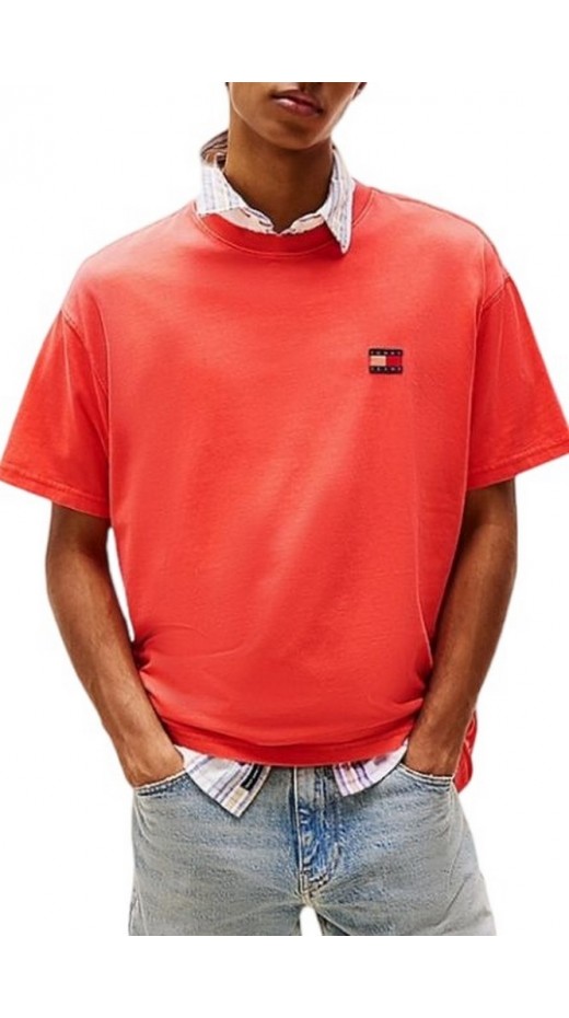 TOMMY JEANS RLX TJ LABEL TEE ΜΠΛΟΥΖΑ ΑΝΔΡΙΚΗ ORANGE