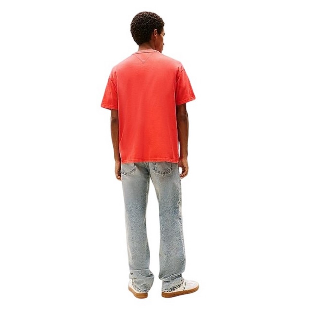 TOMMY JEANS RLX  LABEL TEE T-SHIRT ΜΠΛΟΥΖΑ ΑΝΔΡΙΚΗ ORANGE