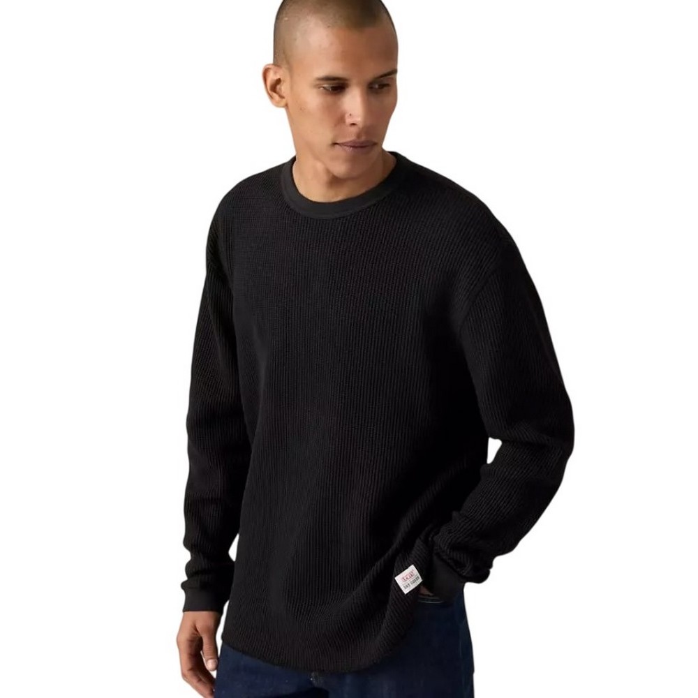 LEVIS® LS RLX THERMAL TEE ΜΠΛΟΥΖΑ ΠΛΕΚΤΗ ΑΝΔΡΙΚΗ BLACK