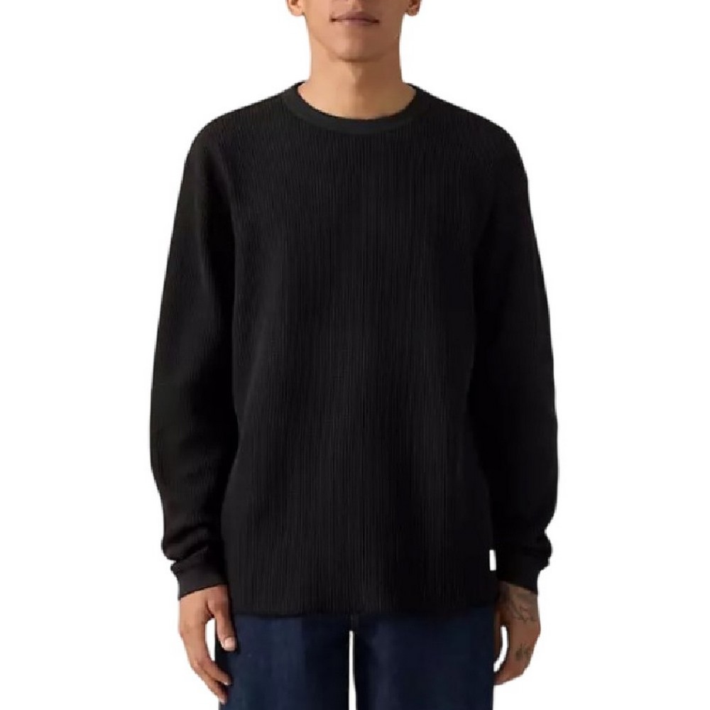 LEVIS® LS RLX THERMAL TEE ΜΠΛΟΥΖΑ ΠΛΕΚΤΗ ΑΝΔΡΙΚΗ BLACK