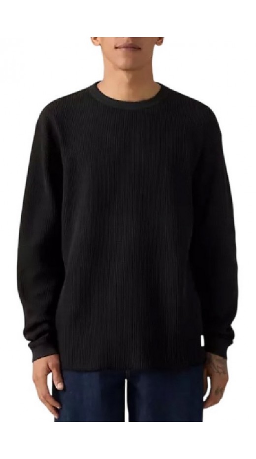 LEVIS® LS RLX THERMAL TEE ΜΠΛΟΥΖΑ ΠΛΕΚΤΗ ΑΝΔΡΙΚΗ BLACK