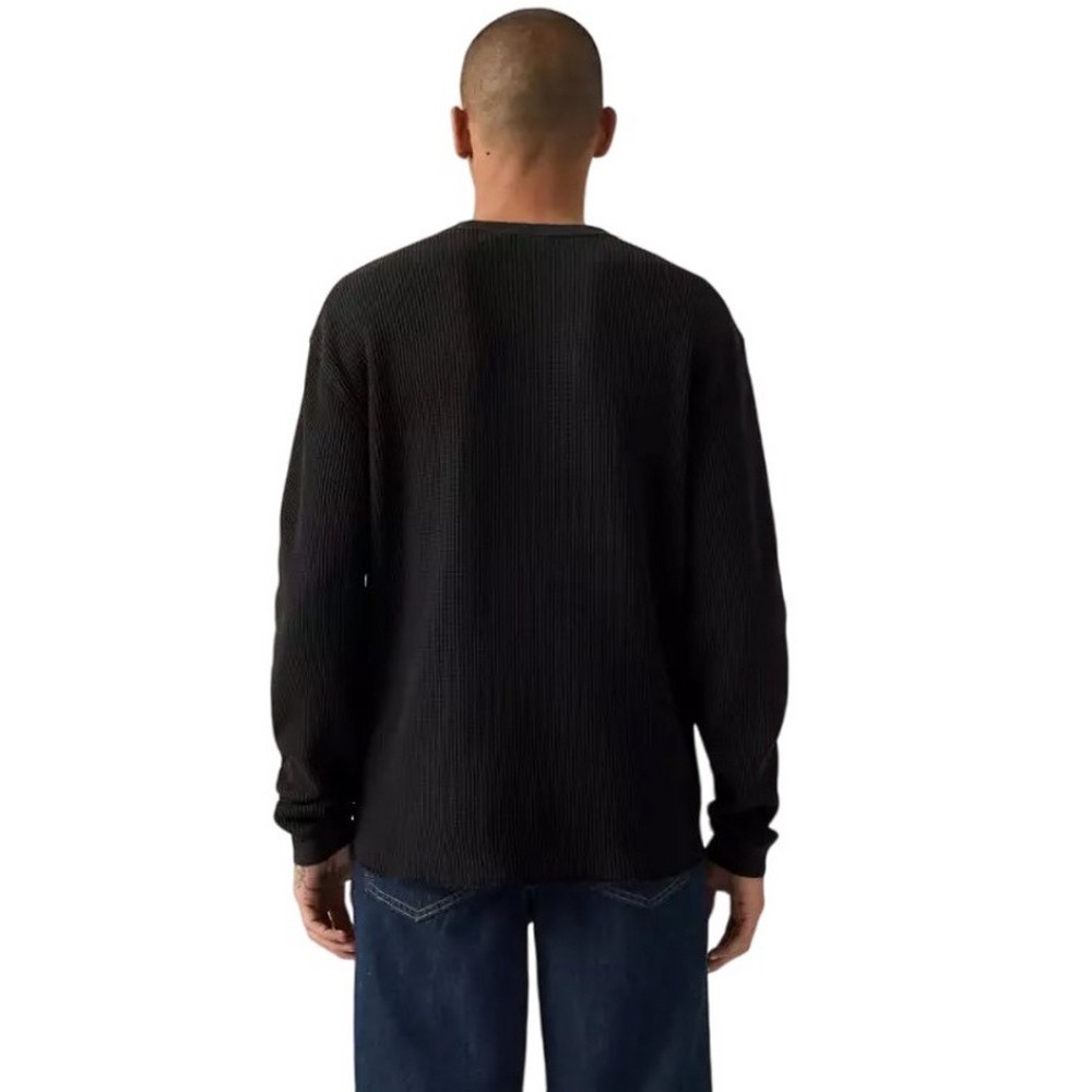 LEVIS® LS RLX THERMAL TEE ΜΠΛΟΥΖΑ ΠΛΕΚΤΗ ΑΝΔΡΙΚΗ BLACK