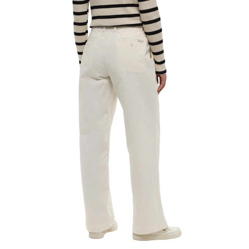 GUESS JEANS WIDE LEG TROUSER ΠΑΝΤΕΛΟΝΙ ΓΥΝΑΙΚΕΙΟ OFF WHITE