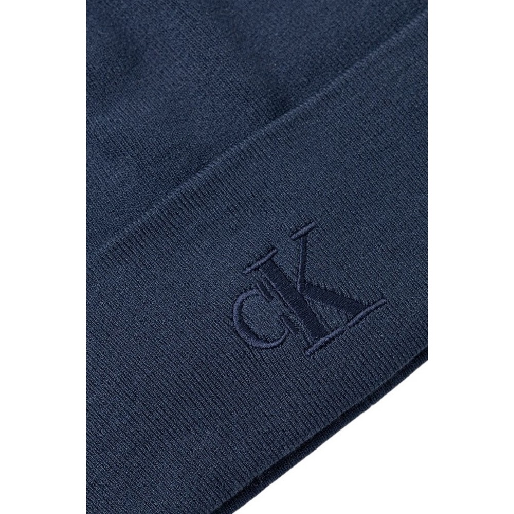 CALVIN KLEIN FINE RIB BEANIE ΣΚΟΥΦΟΣ ΑΝΔΡΙΚΟΣ DENIM DARK