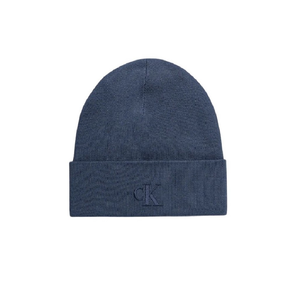 CALVIN KLEIN FINE RIB BEANIE ΣΚΟΥΦΟΣ ΑΝΔΡΙΚΟΣ DENIM DARK