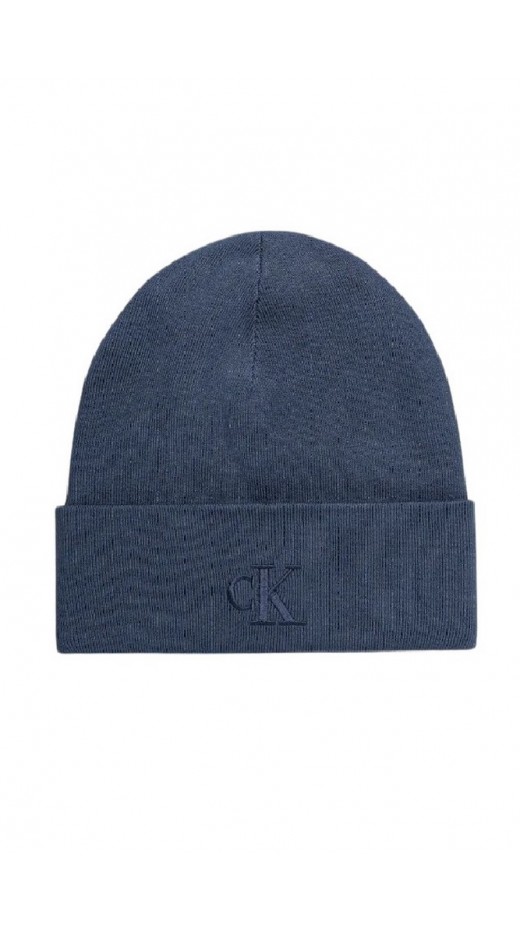 CALVIN KLEIN FINE RIB BEANIE ΣΚΟΥΦΟΣ ΑΝΔΡΙΚΟΣ DENIM DARK
