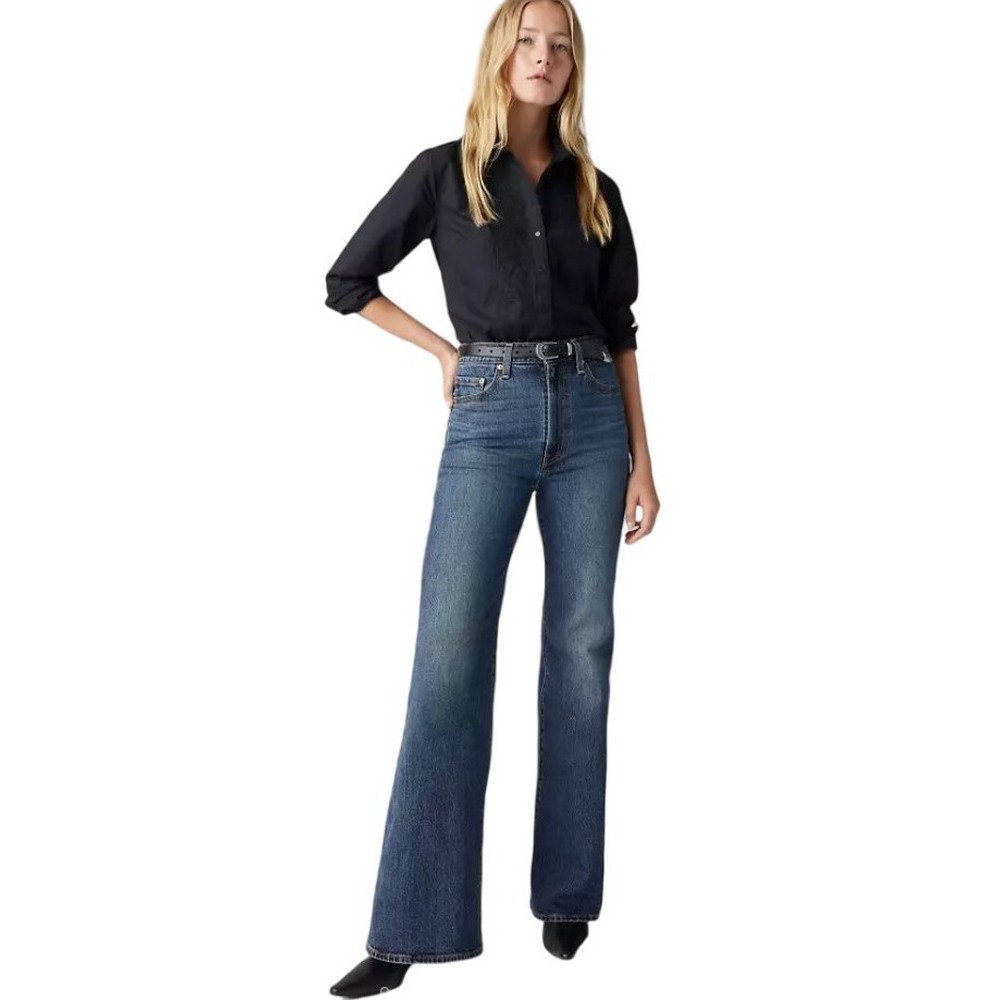 LEVIS® RIBCAGE BELLS  DENIM ΠΑΝΤΕΛΟΝΙ ΓΥΝΑΙΚΕΙΟ BLUΕ DENIM