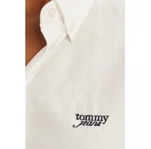 TOMMY JEANS  REG CROP STRIPE POPLIN ΠΟΥΚΑΜΙΣΟ ΓΥΝΑΙΚΕΙΟ WHITE