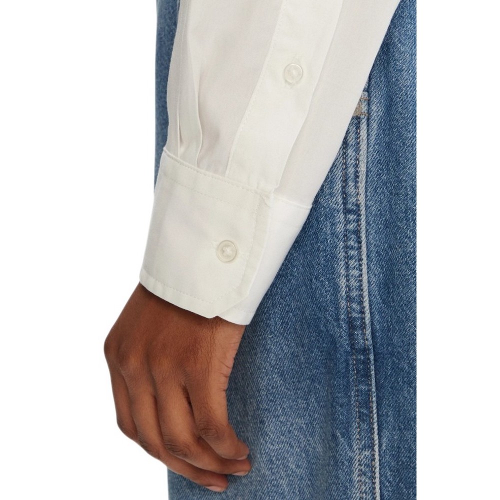 TOMMY JEANS  REG CROP STRIPE POPLIN ΠΟΥΚΑΜΙΣΟ ΓΥΝΑΙΚΕΙΟ WHITE