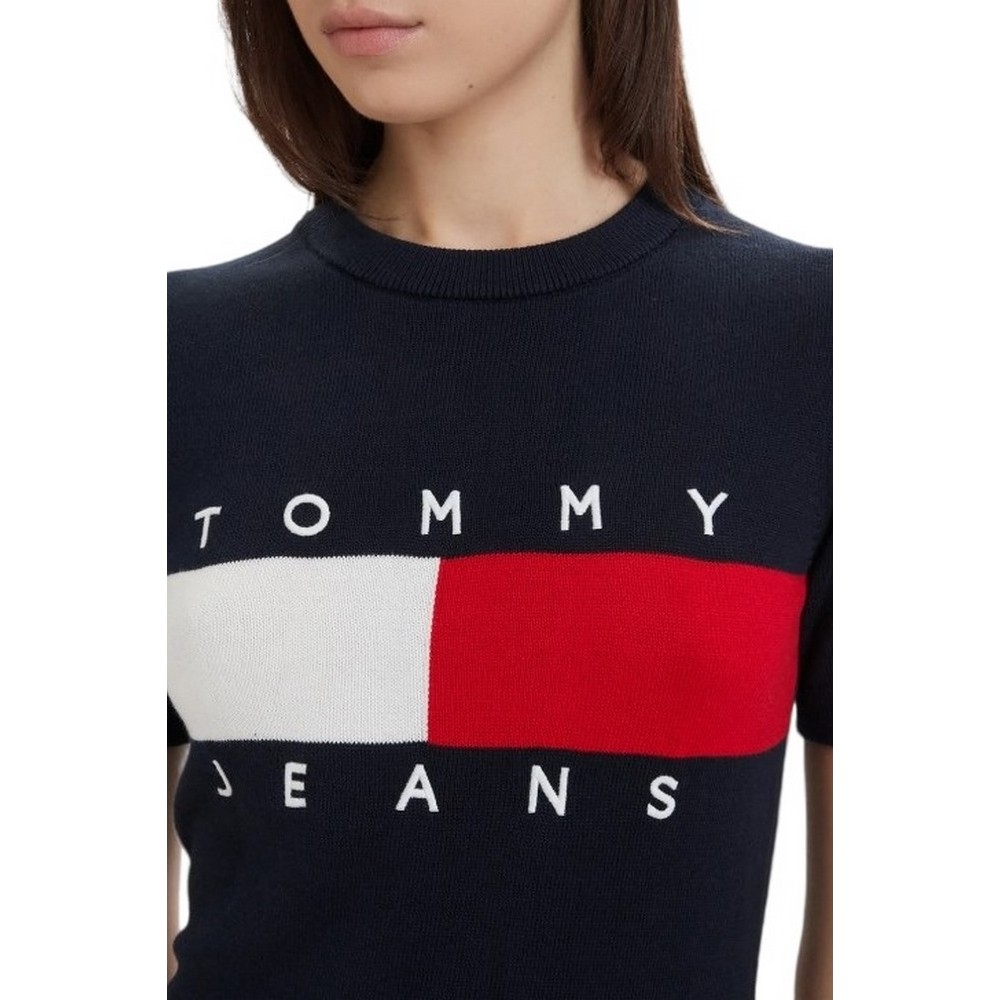 TOMMY JEANS FLAG SWEATER DRESS ΦΟΡΕΜΑ ΓΥΝΑΙΚΕΙΟ NAVY