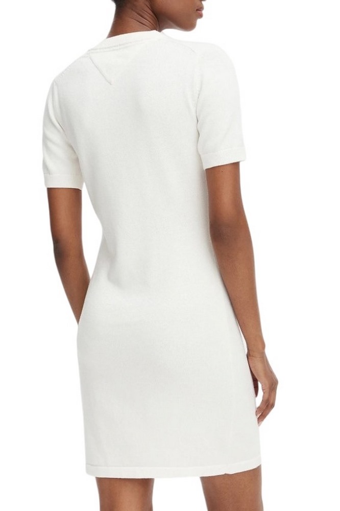 TOMMY JEANS FLAG SWEATER DRESS ΦΟΡΕΜΑ ΓΥΝΑΙΚΕΙΟ OFF WHITE